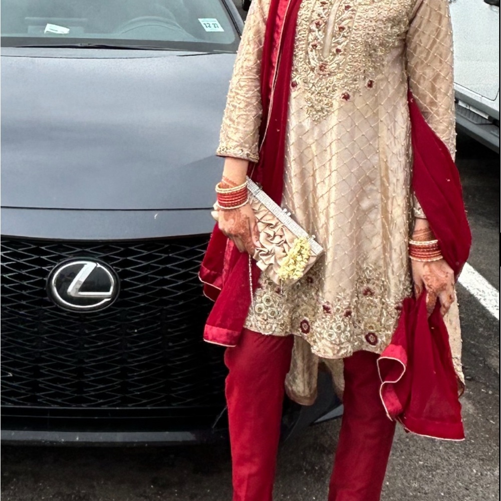 Pakistani Red and Gold Suit